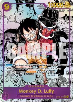 Carte One Piece Monkey D. Luffy OP09-119 SEC MANGA RARE