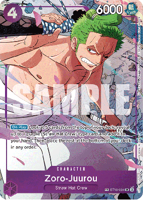 Carte One Piece Zoro-Juurou ST18-004 TR