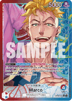 Carte One Piece Marco OP08-002 L ALT ART