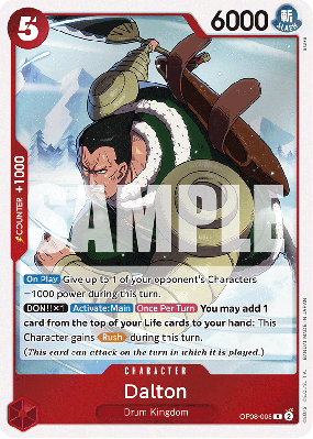 Carte One Piece Dalton OP08-008 R