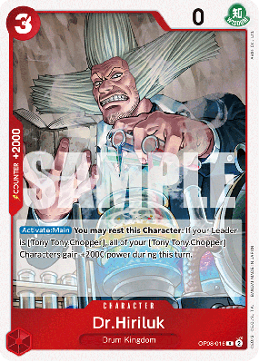 Carte One Piece Dr Hiriluk OP08-016 R