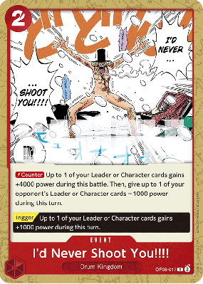 Carte One Piece I'd Never Shoot You!!!! OP08-017 C