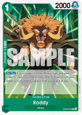 Carte One Piece Roddy OP08-033 C