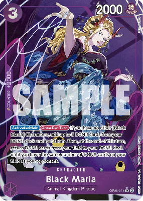 Carte One Piece Black Maria OP08-074 SR ALT ART