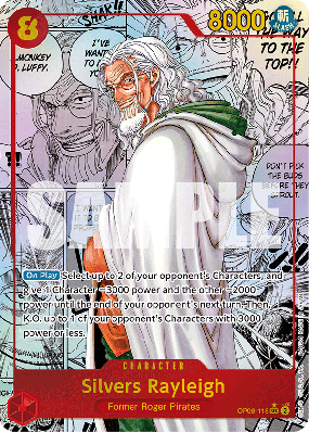Carte One Piece Silvers Rayleigh OP08-118 SEC MANGA RARE