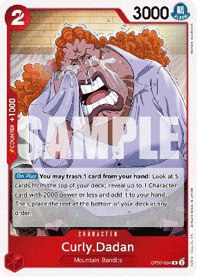 Carte One Piece Curly Dadan OP07-004 R