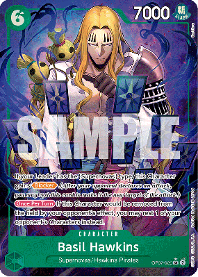 Carte One Piece Basil Hawkins OP07-029 SR ALT ART