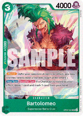 Carte One Piece Bartolomeo OP07-031 UC