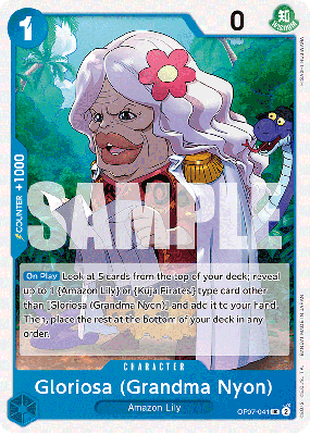 Carte One Piece Gloriosa (Grandma Nyon) OP07-041 UC