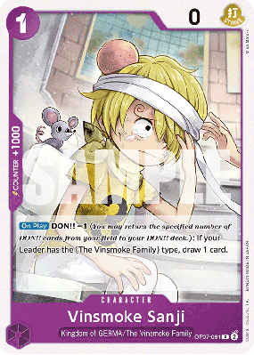 Carte One Piece Vinsmoke Sanji OP07-061 C