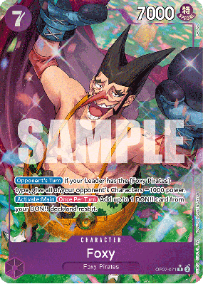 Carte One Piece Foxy OP07-071 R ALT ART