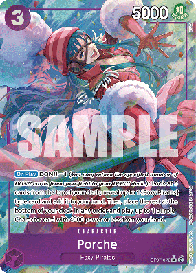 Carte One Piece Porche OP07-072 SR ALT ART