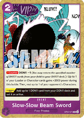 Carte One Piece Slow-Slow Beam Sword OP07-076 C
