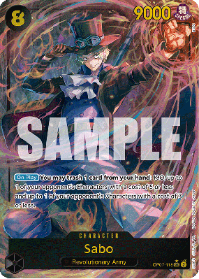 Carte One Piece Sabo OP07-118 SEC ALT ART
