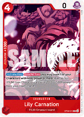 Carte One Piece Lily Carnation OP06-015 C