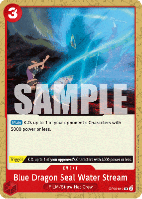 Carte One Piece Blue Dragon Seal Water Stream OP06-019 UC
