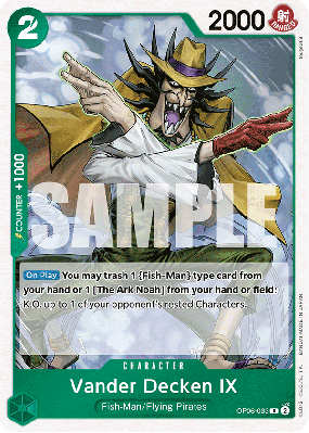 Carte One Piece Vander Decken IX OP06-033 R