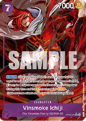 Carte One Piece Vinsmoke Ichiji OP06-061 R ALT ART