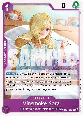 Carte One Piece Vinsmoke Sora OP06-063 UC