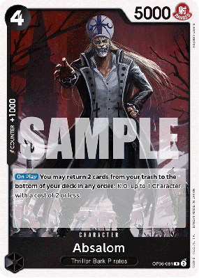 Carte One Piece Absalom OP06-081 R