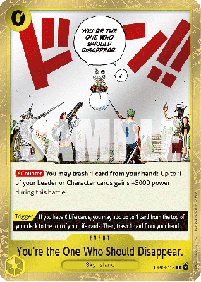 Carte One Piece You're the One Who Should Disappear OP06-115 R