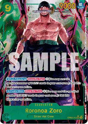 Carte One Piece Roronoa Zoro OP06-118 SEC ALT ART