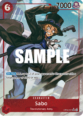 Carte One Piece Sabo OP05-007 SR ALT ART