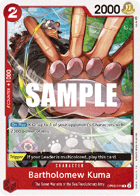 Carte One Piece Bartholomew Kuma OP05-011 C