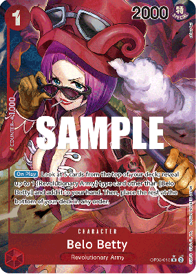 Carte One Piece Belo Betty OP05-015 R ALT ART