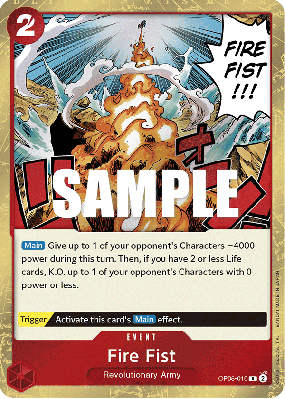 Carte One Piece Fire Fist OP05-019 R