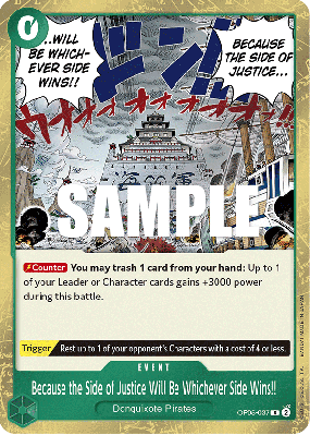Carte One Piece Because the Side of Justice Will Be Whichever Side Wins!! OP05-037 R