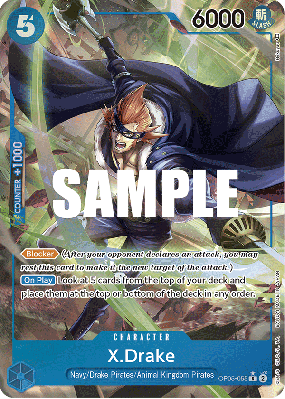 Carte One Piece X. Drake OP05-055 R ALT ART