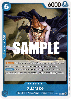 Carte One Piece X. Drake OP05-055 R