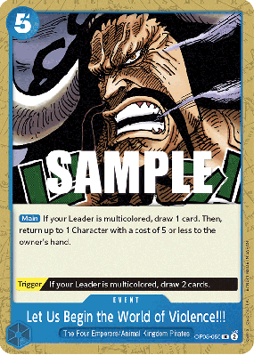 Carte One Piece Let Us Begin the World of Violence!!! OP05-059 UC