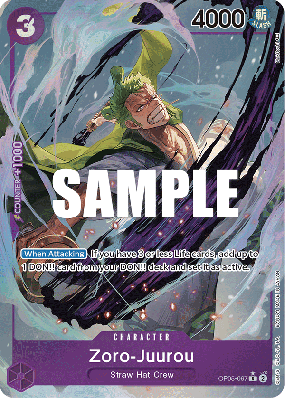 Carte One Piece Zoro-Juurou OP05-067 R ALT ART