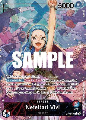 Carte One Piece Nefeltari Vivi OP04-001 L ALT ART