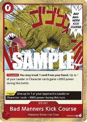 Carte One Piece Bad Manners Kick Course OP04-016 R