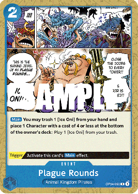 Carte One Piece Plague Rounds OP04-055 C