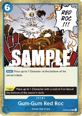 Carte One Piece Gum-Gum Red Roc OP04-056 R