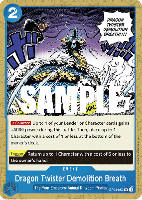 Carte One Piece Dragon Twister Demolition Breath OP04-057 UC