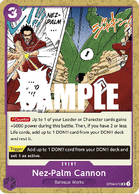 Carte One Piece Nez-Palm Cannon OP04-075 UC