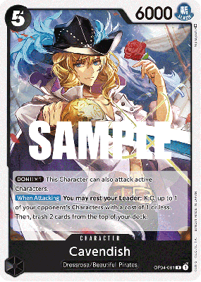 Carte One Piece Cavendish OP04-081 R