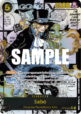 Carte One Piece Sabo OP04-083 SR MANGA RARE