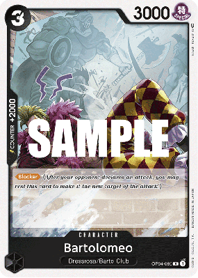 Carte One Piece Bartolomeo OP04-089 R