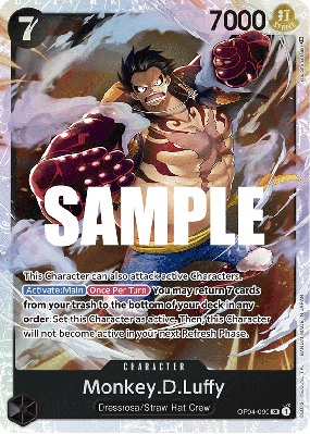 Carte One Piece Monkey D. Luffy OP04-090 SR