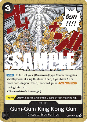 Carte One Piece Gum-Gum King Kong Gun OP04-093 UC