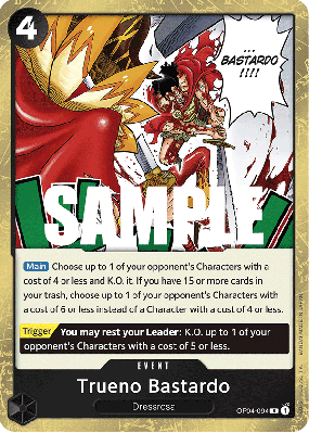Carte One Piece Trueno Bastardo OP04-094 R