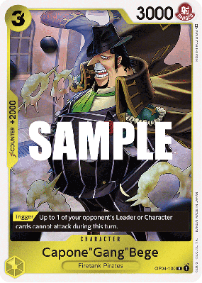Carte One Piece Capone"Gang"Bege OP04-100 R