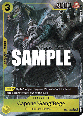Carte One Piece Capone"Gang"Bege OP04-100 R ALT ART