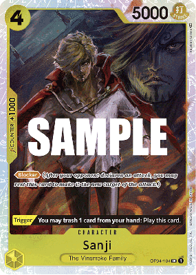 Carte One Piece Sanji OP04-104 SR